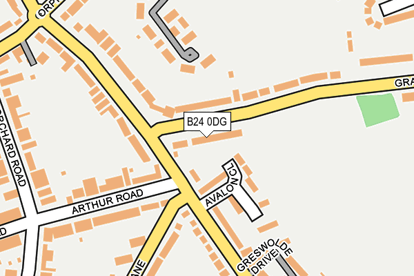 B24 0DG map - OS OpenMap – Local (Ordnance Survey)