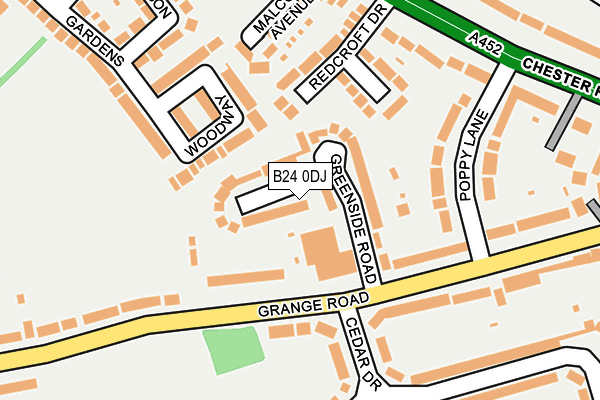 B24 0DJ map - OS OpenMap – Local (Ordnance Survey)