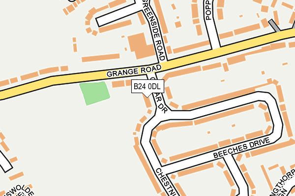 B24 0DL map - OS OpenMap – Local (Ordnance Survey)