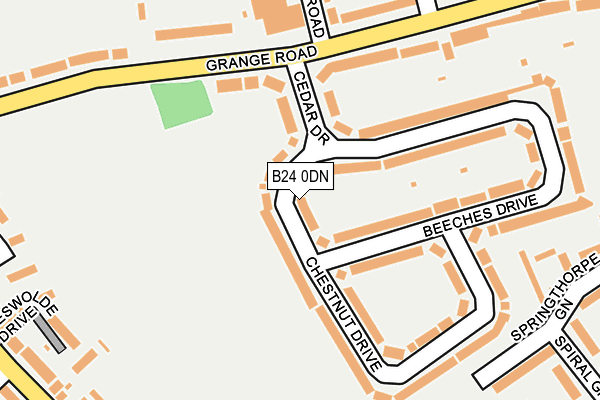B24 0DN map - OS OpenMap – Local (Ordnance Survey)