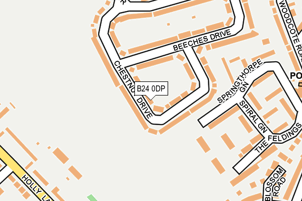 B24 0DP map - OS OpenMap – Local (Ordnance Survey)