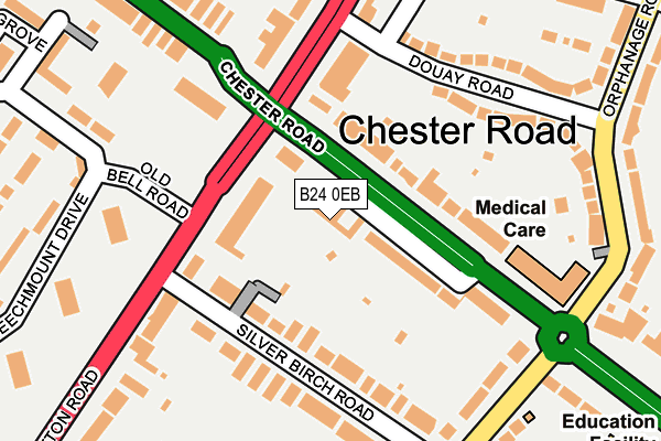 B24 0EB map - OS OpenMap – Local (Ordnance Survey)