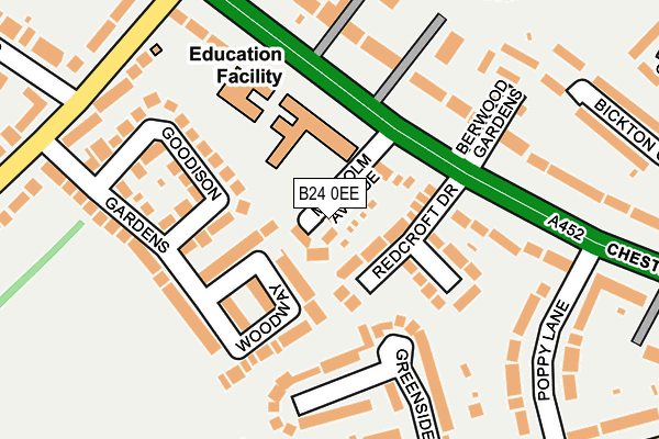 B24 0EE map - OS OpenMap – Local (Ordnance Survey)