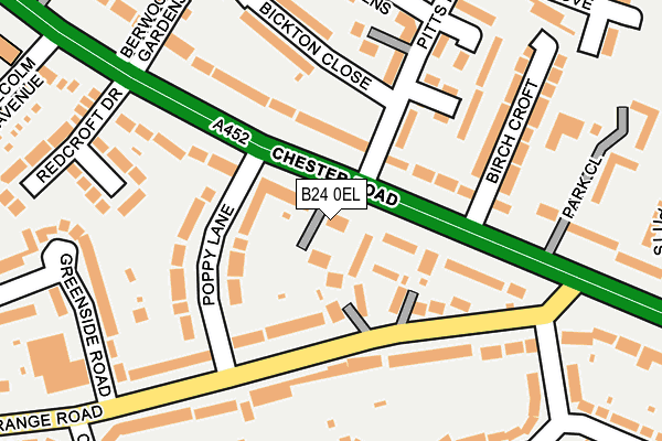 B24 0EL map - OS OpenMap – Local (Ordnance Survey)