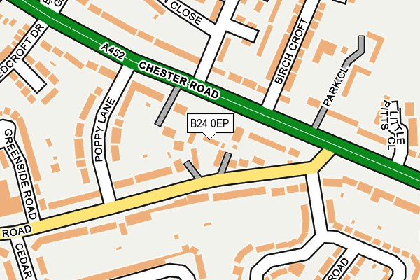 B24 0EP map - OS OpenMap – Local (Ordnance Survey)