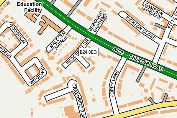 B24 0EQ map - OS OpenMap – Local (Ordnance Survey)