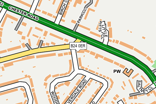 B24 0ER map - OS OpenMap – Local (Ordnance Survey)