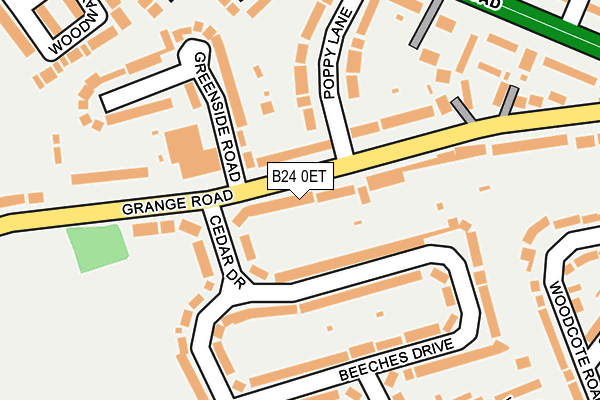 B24 0ET map - OS OpenMap – Local (Ordnance Survey)