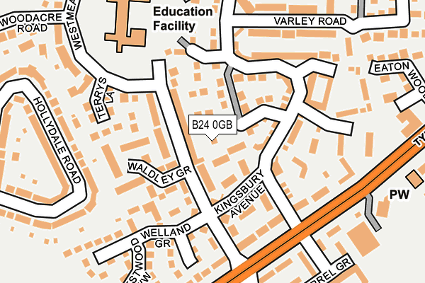 B24 0GB map - OS OpenMap – Local (Ordnance Survey)