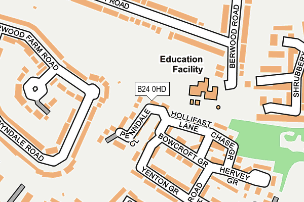 B24 0HD map - OS OpenMap – Local (Ordnance Survey)