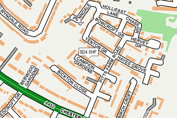 B24 0HF map - OS OpenMap – Local (Ordnance Survey)