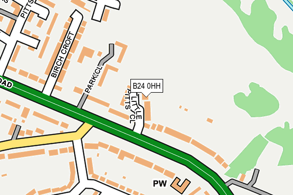 B24 0HH map - OS OpenMap – Local (Ordnance Survey)