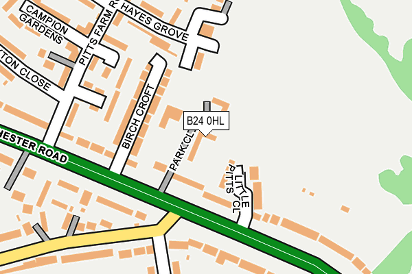 B24 0HL map - OS OpenMap – Local (Ordnance Survey)