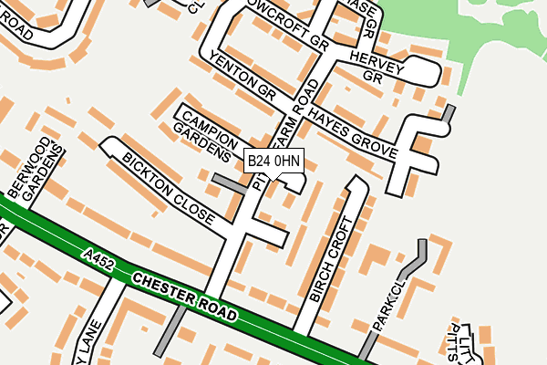 B24 0HN map - OS OpenMap – Local (Ordnance Survey)