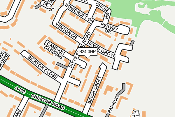 B24 0HP map - OS OpenMap – Local (Ordnance Survey)