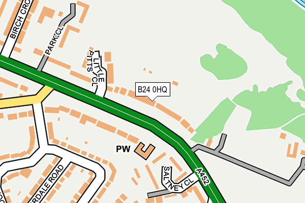 B24 0HQ map - OS OpenMap – Local (Ordnance Survey)