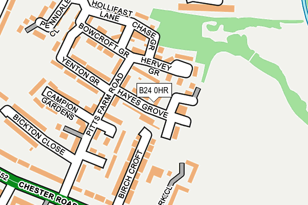 B24 0HR map - OS OpenMap – Local (Ordnance Survey)