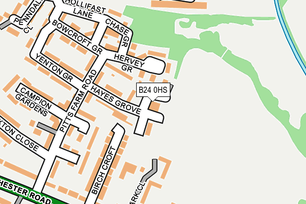 B24 0HS map - OS OpenMap – Local (Ordnance Survey)