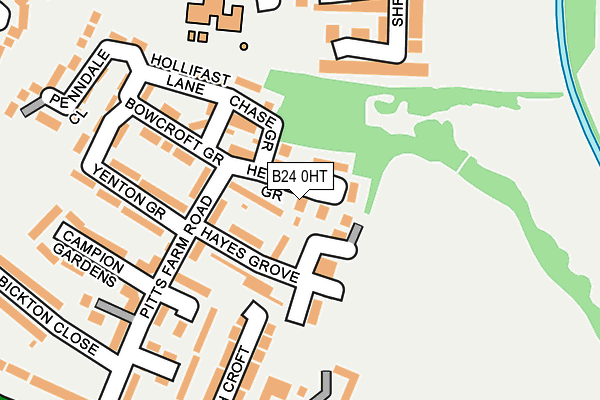 B24 0HT map - OS OpenMap – Local (Ordnance Survey)