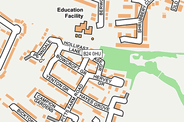 B24 0HU map - OS OpenMap – Local (Ordnance Survey)