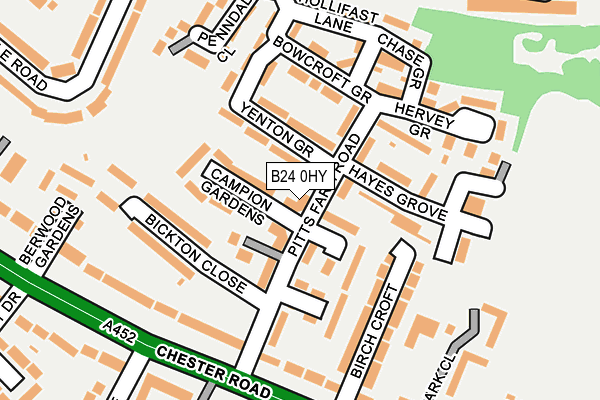 B24 0HY map - OS OpenMap – Local (Ordnance Survey)