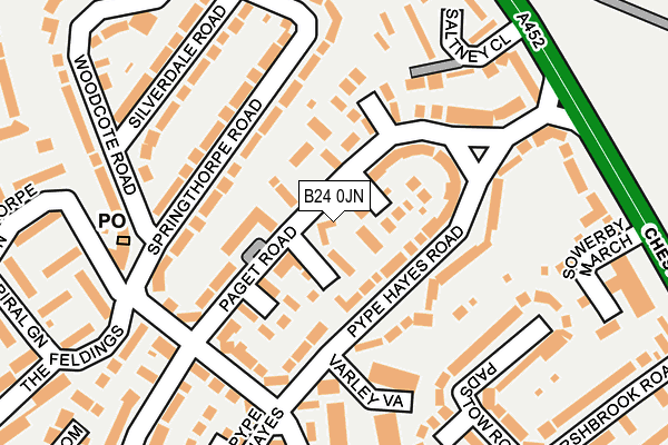 B24 0JN map - OS OpenMap – Local (Ordnance Survey)
