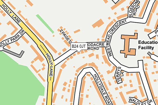 B24 0JT map - OS OpenMap – Local (Ordnance Survey)