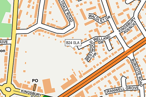 B24 0LA map - OS OpenMap – Local (Ordnance Survey)