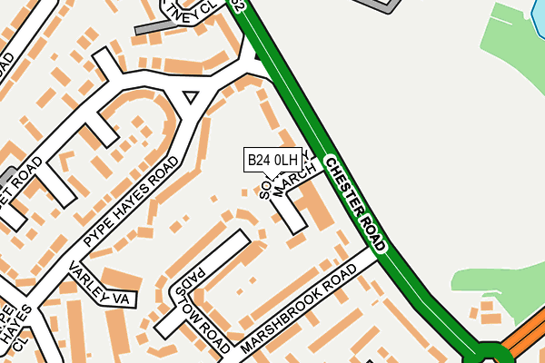 B24 0LH map - OS OpenMap – Local (Ordnance Survey)