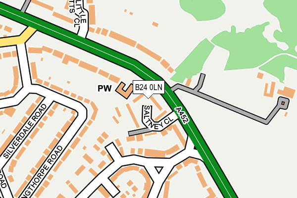 B24 0LN map - OS OpenMap – Local (Ordnance Survey)