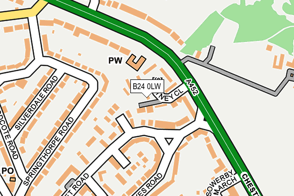 B24 0LW map - OS OpenMap – Local (Ordnance Survey)