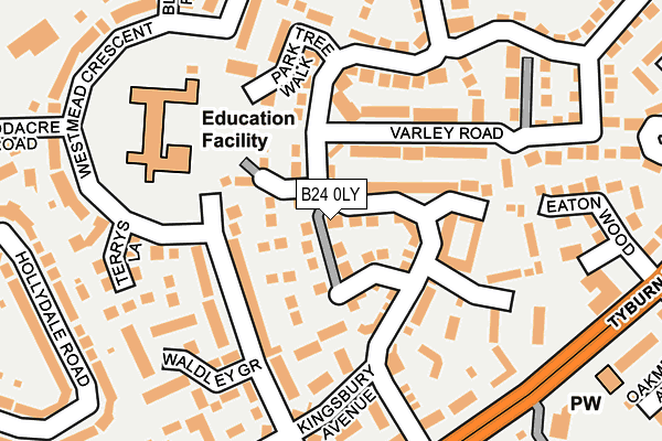 B24 0LY map - OS OpenMap – Local (Ordnance Survey)