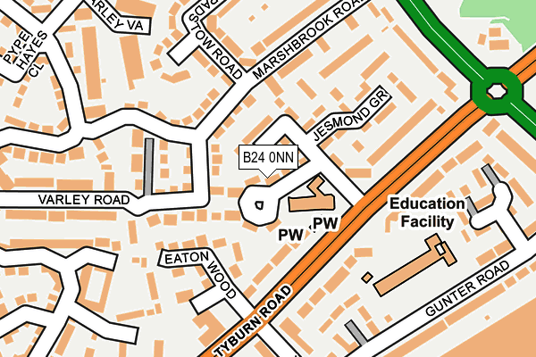 B24 0NN map - OS OpenMap – Local (Ordnance Survey)
