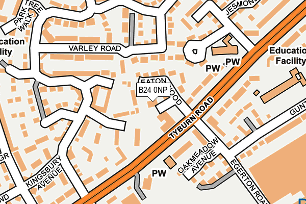 B24 0NP map - OS OpenMap – Local (Ordnance Survey)