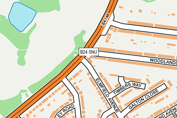 B24 0NU map - OS OpenMap – Local (Ordnance Survey)