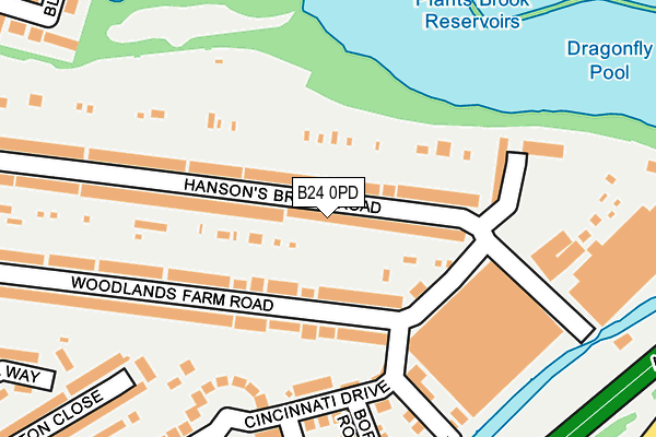 B24 0PD map - OS OpenMap – Local (Ordnance Survey)