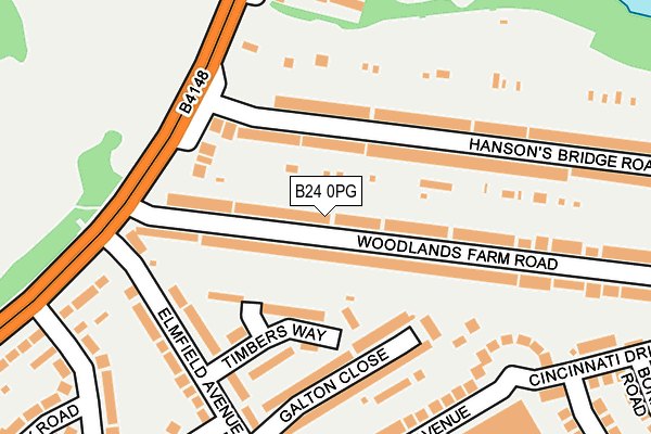 B24 0PG map - OS OpenMap – Local (Ordnance Survey)