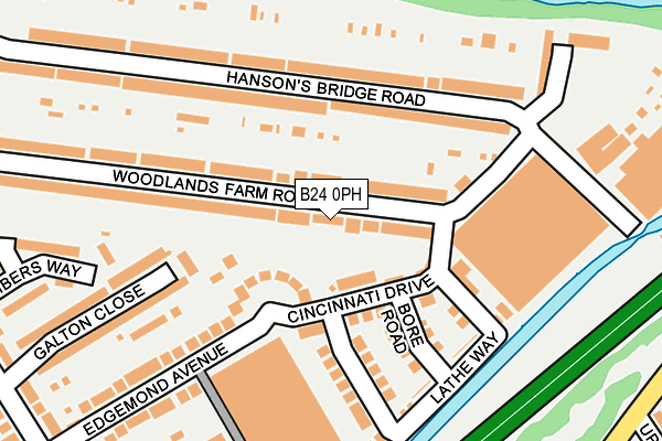 B24 0PH map - OS OpenMap – Local (Ordnance Survey)