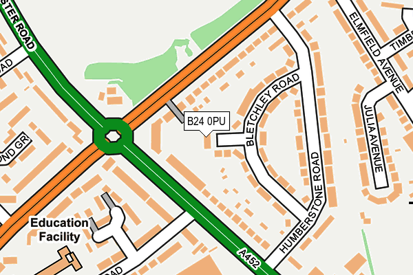 B24 0PU map - OS OpenMap – Local (Ordnance Survey)