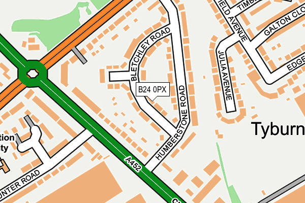 B24 0PX map - OS OpenMap – Local (Ordnance Survey)