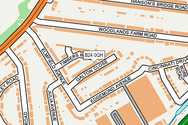 B24 0QH map - OS OpenMap – Local (Ordnance Survey)