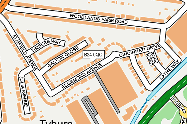 B24 0QQ map - OS OpenMap – Local (Ordnance Survey)