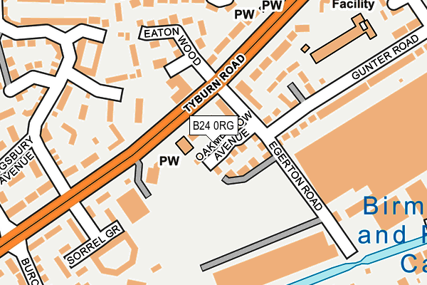 B24 0RG map - OS OpenMap – Local (Ordnance Survey)