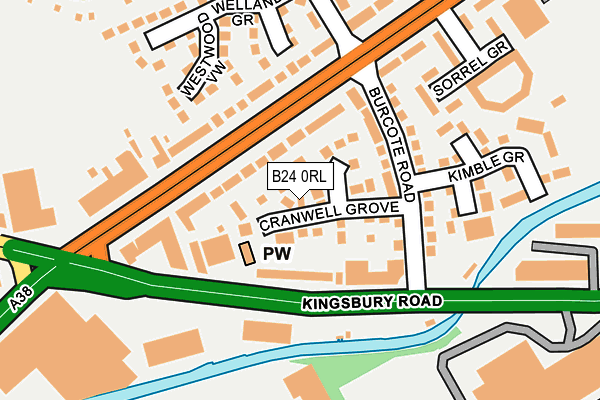 B24 0RL map - OS OpenMap – Local (Ordnance Survey)