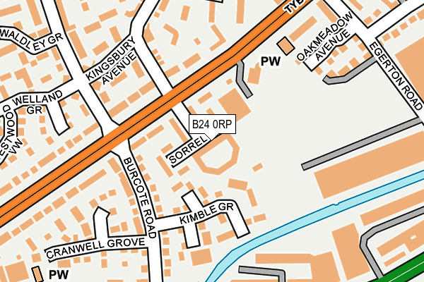 B24 0RP map - OS OpenMap – Local (Ordnance Survey)