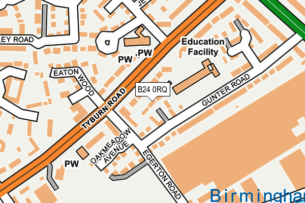B24 0RQ map - OS OpenMap – Local (Ordnance Survey)