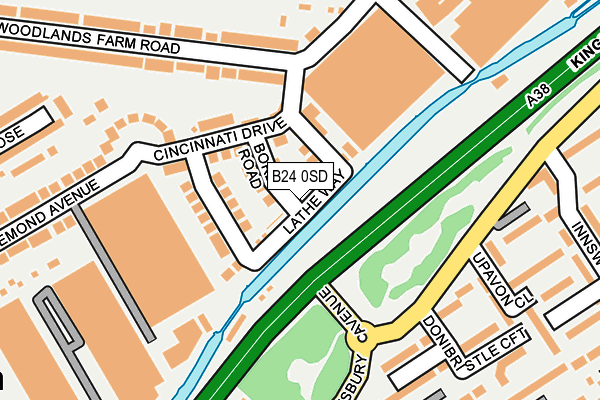 B24 0SD map - OS OpenMap – Local (Ordnance Survey)