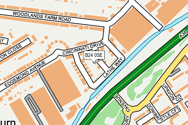 B24 0SE map - OS OpenMap – Local (Ordnance Survey)