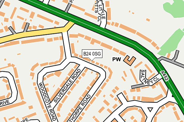 B24 0SG map - OS OpenMap – Local (Ordnance Survey)