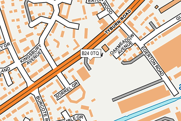 B24 0TQ map - OS OpenMap – Local (Ordnance Survey)